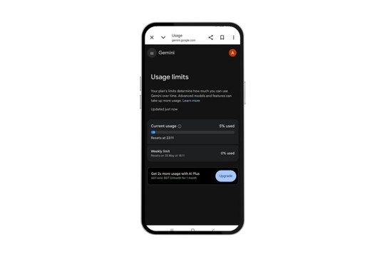 Google Gemini có thể sắp áp đặt giới hạn sử dụng hàng tuần đối với phiên bản miễn phí
