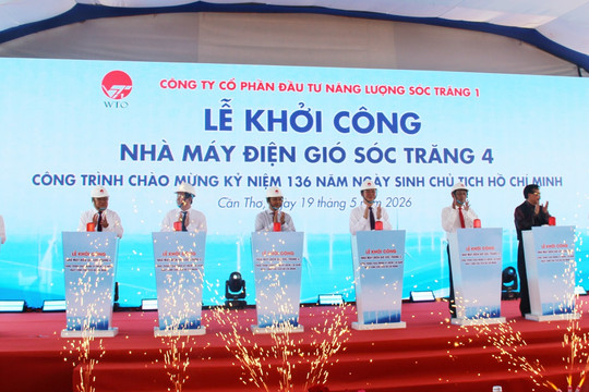 TP. Cần Thơ khởi công hai dự án điện gió quy mô 24.000 tỷ đồng