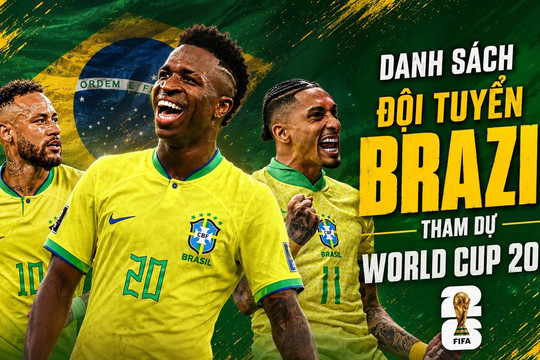Danh sách cầu thủ dự World Cup 2026 của đội Brazil
