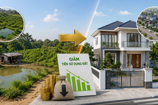Quy định giảm tiền sử dụng đất khi chuyển mục đích đất vườn, ao sang đất ở