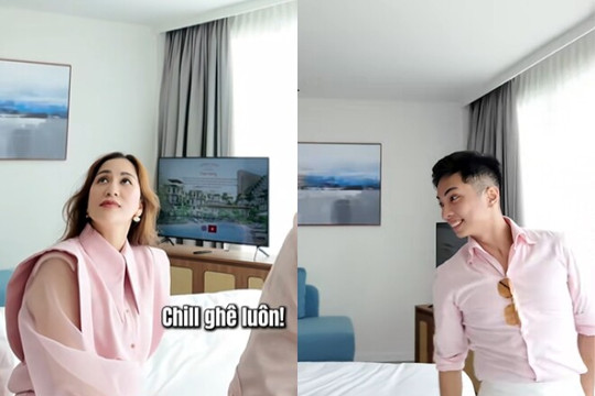 Khánh Thi gây chú ý với phản ứng hài hước khi Phan Hiển đề nghị sinh thêm con thứ tư