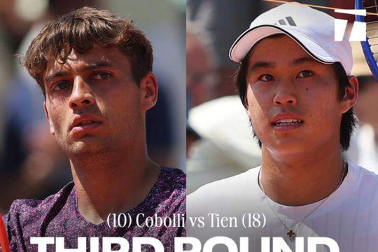 Roland Garros 2026: Learner Tien đối đầu Flavio Cobolli và màn phô diễn của Sabalenka