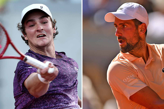 Joao Fonseca đánh bại Novak Djokovic sau 5 set kịch tính tại Roland Garros