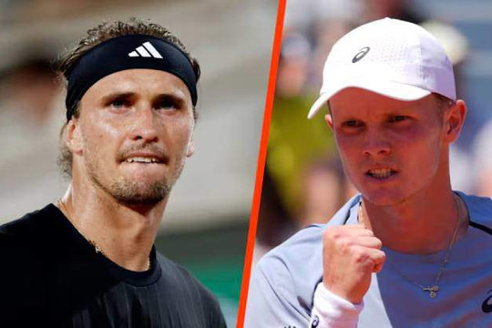 Vòng 4 Roland Garros 2026: Zverev rộng cửa vô địch, Ruud đối đầu 'thần đồng' Fonseca