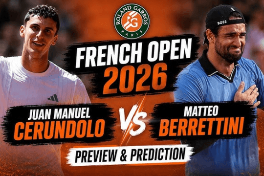 Vòng 4 Roland Garros 2026: Matteo Berrettini đối đầu hiện tượng Cerundolo, Sabalenka đại chiến Osaka