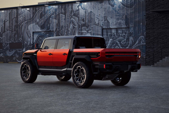 GMC Hummer X Concept: Xe địa hình điện tích hợp drone trinh sát