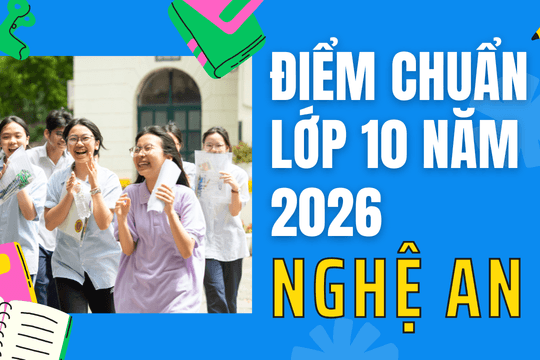Điểm chuẩn lớp 10 năm 2026 tại Nghệ An