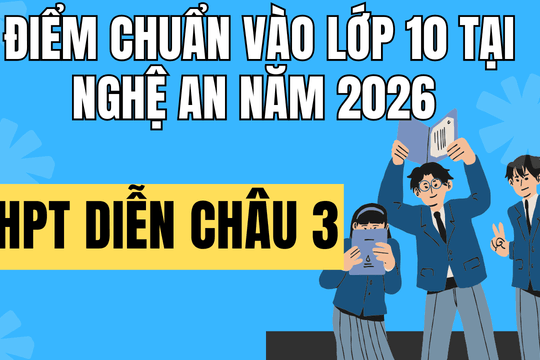 Điểm chuẩn vào 10 trường THPT Diễn Châu 3 tại Nghệ An 2026