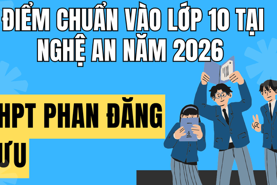 Điểm chuẩn vào 10 trường THPT Phan Đăng Lưu tại Nghệ An 2026