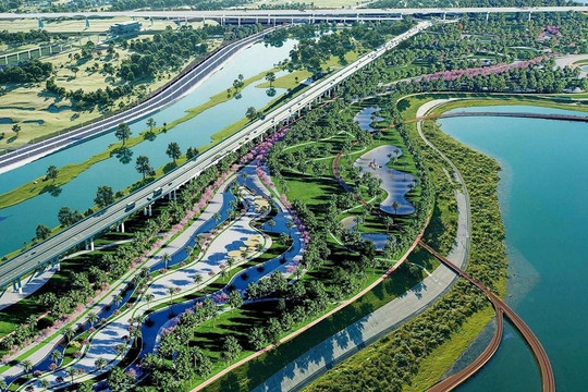 Hà Nội khởi công công viên Phú Thượng 1.700 tỷ trên trục đại lộ ven sông