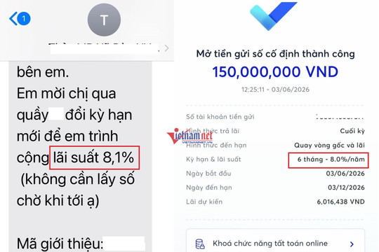 Lãi suất ngân hàng 5/6/2026: Thực tế lên tới 8,8%/năm dù niêm yết chỉ 7%