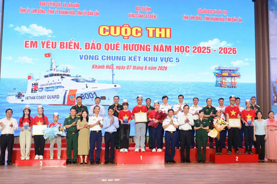 Lâm Đồng đoạt giải Nhất Vòng chung kết khu vực 5 cuộc thi “Em yêu biển, đảo quê hương”
