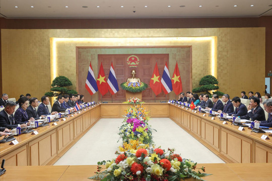 Thủ tướng Lê Minh Hưng hội đàm với Thủ tướng Thái Lan: Hướng tới kim ngạch thương mại song phương 50 tỷ USD