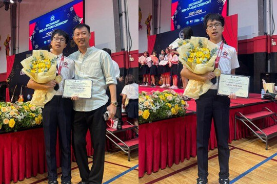 Ốc Thanh Vân khoe thành tích học tập của các con, quý tử 15 tuổi cao ngang ngửa bố