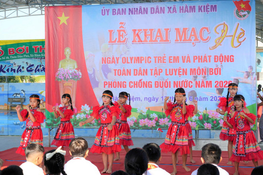 Hàm Kiệm khai mạc hè, phát động toàn dân tập bơi phòng, chống đuối nước