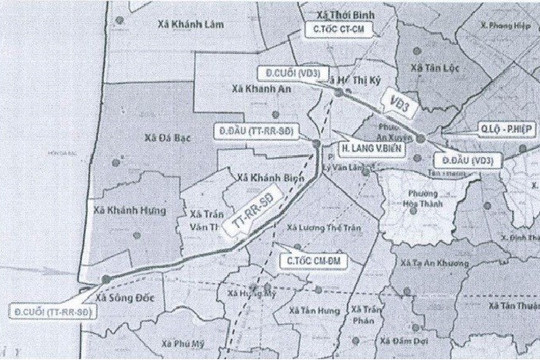 Cà Mau đầu tư gần 3.000 tỷ đồng xây đường 50km nối Quản Lộ Phụng Hiệp đến cửa Sông Đốc