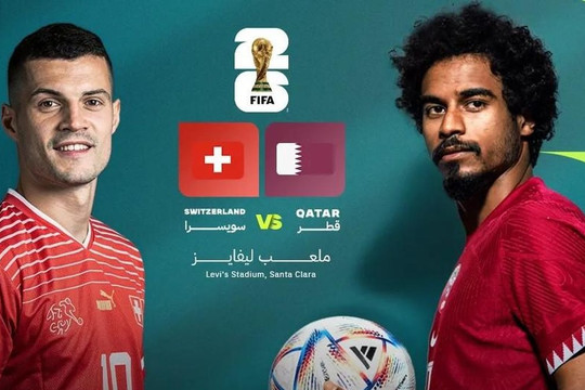 Kênh, link trực tiếp bóng đá hôm nay Qatar và Thụy Sĩ tại World Cup 2026