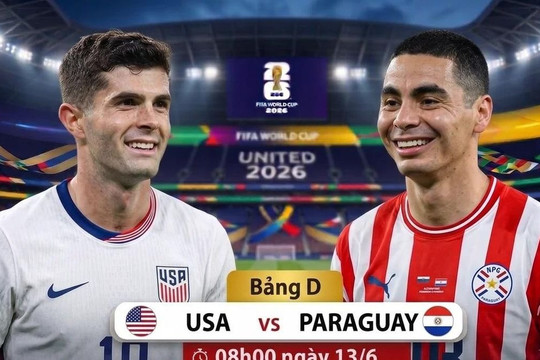 Link VTVgo trực tiếp Mỹ đấu với Paraguay bảng D World Cup 2026