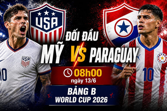 VTV6 VTVgo trực tiếp Mỹ vs Paraguay hôm nay 13/6/2026