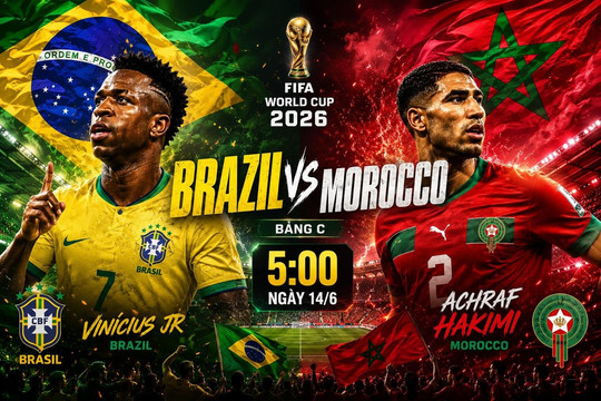 VTV9 VTVgo trực tiếp Brazil vs Morocco hôm nay 14/6/2026