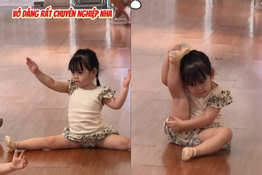 Con gái Hoa hậu Đỗ Mỹ Linh gây bất ngờ với tố chất nghệ thuật chuyên nghiệp trong lớp học múa