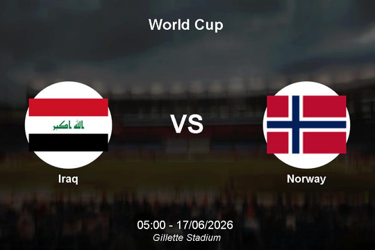 Nhận định Iraq vs Norway - World Cup 2026: Màn so tài khó đoán tại Gillette Stadium