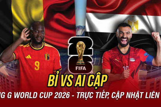 VTV9 VTVgo trực tiếp Bỉ vs Ai Cập hôm nay 16/6/2026