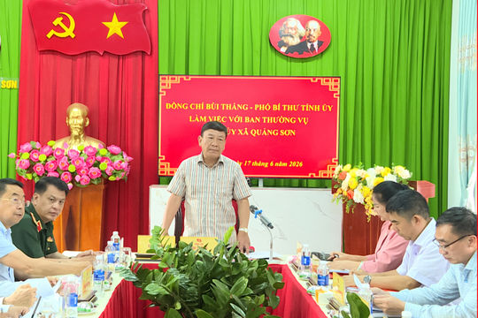 Phó Bí thư Tỉnh ủy Bùi Thắng chỉ đạo khắc phục khó khăn tại xã Quảng Sơn