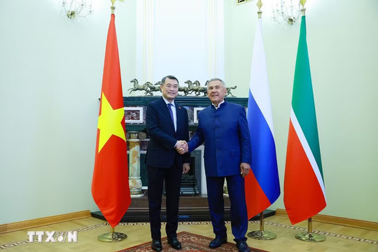 Thủ tướng Chính phủ Lê Minh Hưng gặp Người đứng đầu Cộng hoà Tatarstan