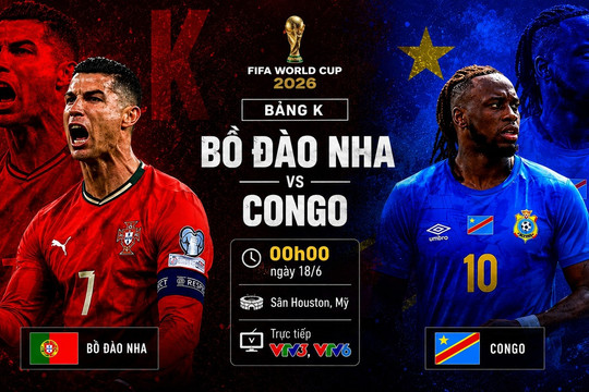 Link VTVgo trực tiếp Bồ Đào Nha đấu với Congo ra quân World Cup 2026