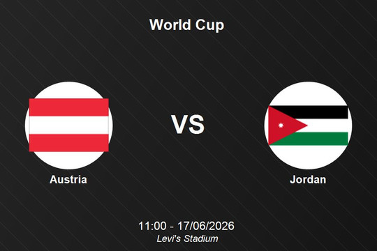 Nhận định Austria vs Jordan - World Cup 2026: Màn so tài kịch tính tại Levi's Stadium