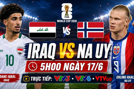Tổng hợp kênh, link trực tiếp bóng đá hôm nay Iraq và Na Uy bảng I World Cup 2026