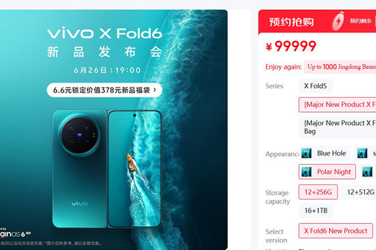 Cận cảnh vivo X Fold6: Bước tiến mới với pin 6,900mAh và hệ thống camera 200MP