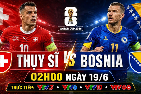 Tổng hợp kênh, link trực tiếp Thụy Sĩ vs Bosnia & Herzegovina tại World Cup 2026