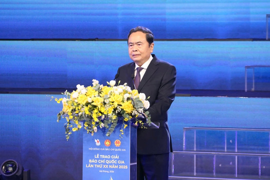 Toàn văn bài phát biểu của Chủ tịch Quốc hội Trần Thanh Mẫn tại Lễ Trao giải Giải Báo chí Quốc gia lần thứ XX - năm 2025