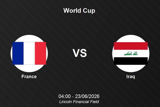 Trực tiếp Pháp vs Iraq: Pháp mở tỷ số