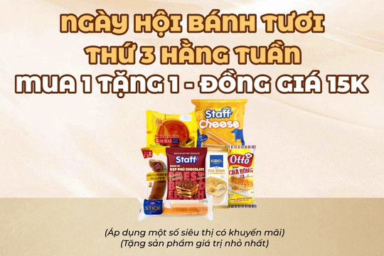 Mẹo mua bánh tươi đồng giá từ 5.000 đồng vào thứ 3 hàng tuần tại Bách hóa XANH