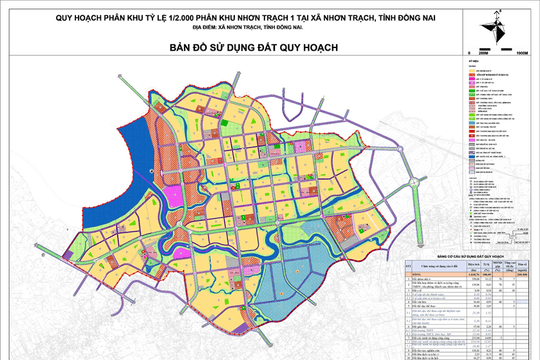 Quy hoạch phân khu Nhơn Trạch 1 tại TP. Đồng Nai: Quy mô 1.660 ha cho 220.000 dân