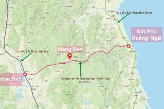 Cao tốc Quảng Ngãi - Kon Tum 25.100 tỷ đồng: Rà soát phương án đầu tư qua Măng Đen