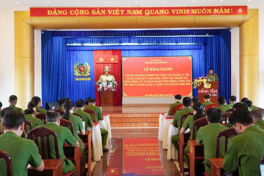 Công an Lâm Đồng bồi dưỡng nghiệp vụ cho 65 cán bộ, chiến sĩ