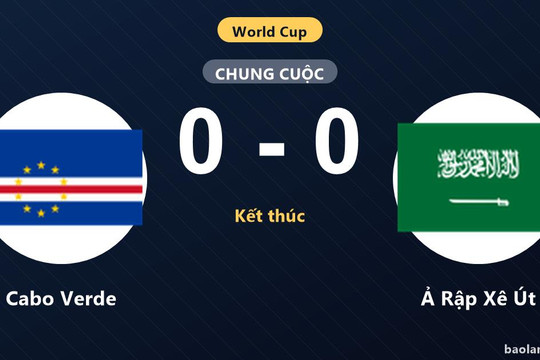 Cabo Verde 0-0 Ả Rập Xê Út: Hai đội chia điểm