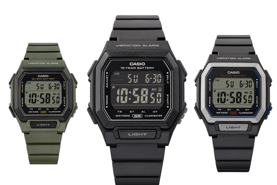 Casio W738H ra mắt: Pin 10 năm và tính năng báo rung hiếm hoi trong phân khúc giá rẻ