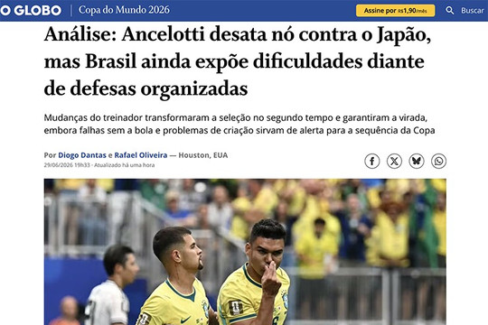 Brazil ngược dòng 2-1 trước Nhật Bản: Selecao nhọc nhằn tiến vào vòng 16 đội
