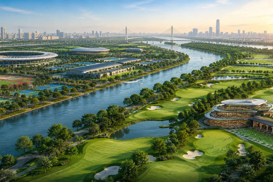 Quy hoạch Hà Nội 100 năm: Hình thành hệ sinh thái thể thao và học viện golf ven sông