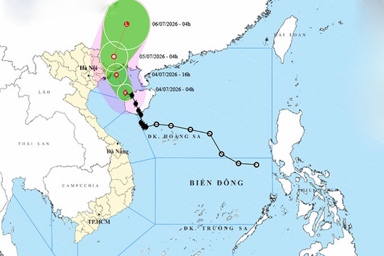 Thời tiết ngày 4/7: Bão số 1 áp sát Quảng Ninh, Bắc Bộ mưa rất lớn