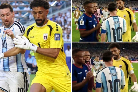 Messi ngả mũ trước thủ môn Vozinha sau chiến thắng nhọc nhằn của Argentina