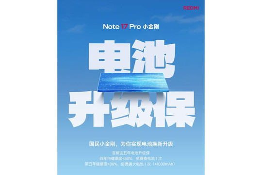 Xiaomi Redmi Note 17 Pro gây bất ngờ với pin 9,000 mAh và chính sách bảo hành 5 năm