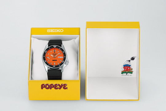 Seiko 5 Sports x Popeye: Bản giới hạn 500 chiếc với mặt số cam và bộ máy 4R36