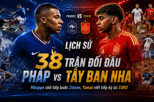 Lịch sử 38 trận đối đầu Pháp vs Tây Ban Nha: Mbappe chờ tiếp bước Zidane, Yamal viết tiếp ký ức EURO