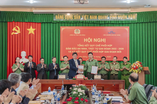 Công an Lâm Đồng ký kết quy chế phối hợp bảo đảm an ninh, trật tự tại Viện Nghiên cứu Hạt nhân
